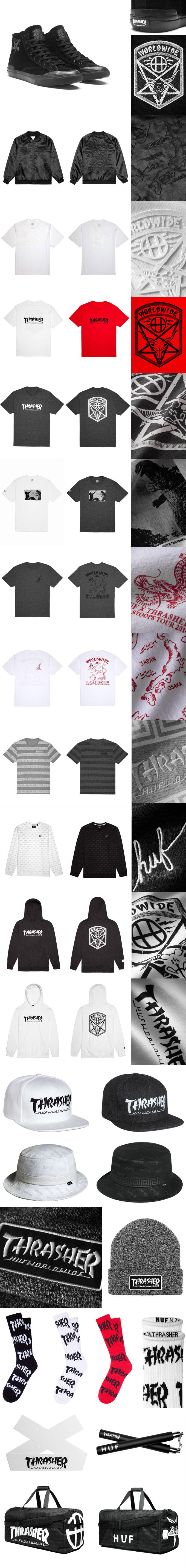 HUF X Thrasher Stoops Asia Tour Clothing