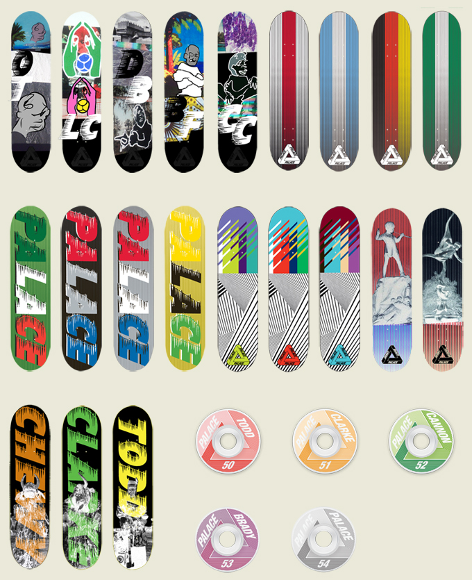 Palace Skateboard Decks and Wheels Winter 2014