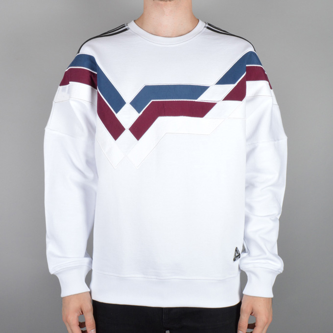 Palace X Adidas Orginals Stripe Crew White