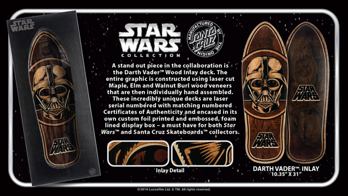 Santa Cruz Darth VAder Wood Inlay Deck